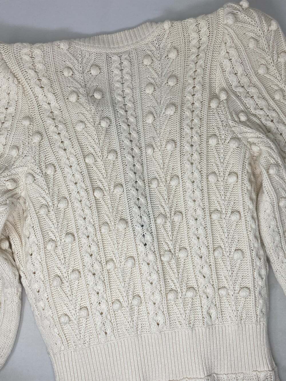 Alice and Olivia Kitty Bow Front Sweater White Dress Large - Picture 12 of 12